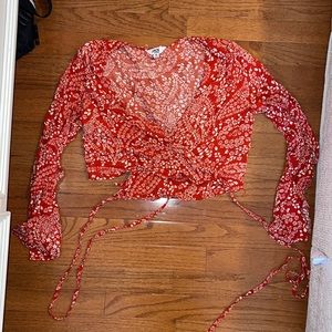 Jack by BB DAKOTA long sleeve crop wrap top